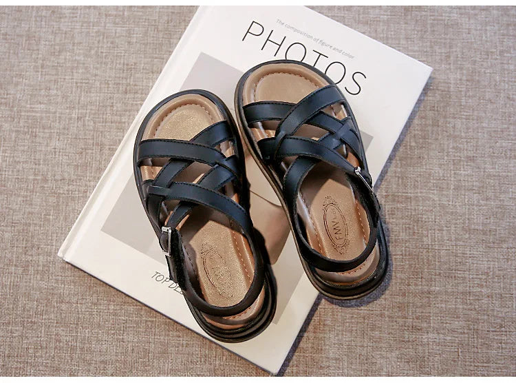 Girl's Shoes Children's Roman Sandals 2026 New Summer Sports Little Girl Sandals Soft Sole3595
