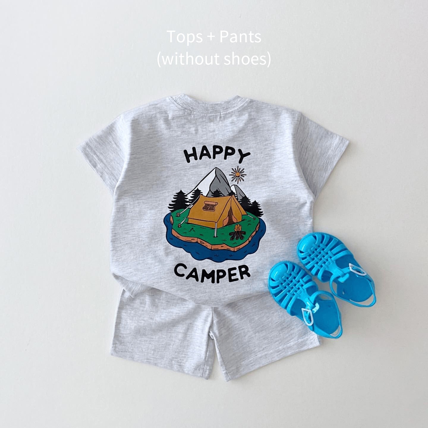 JOSH Summer Embroidered Bear T-shirts + Casual Shorts - GuGuTon