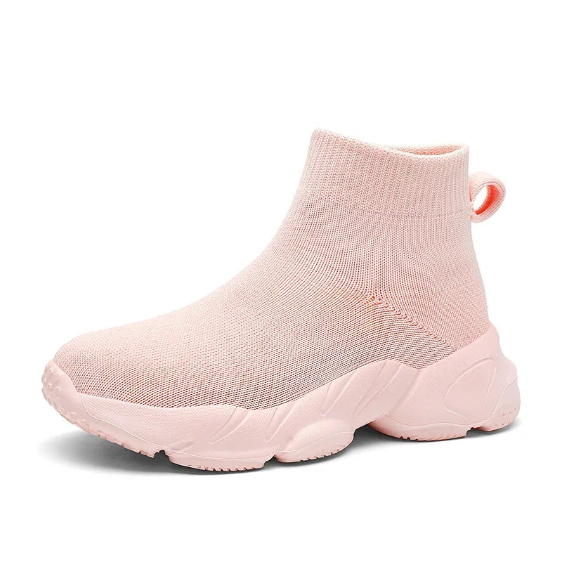 Kids Shoes Girls Sneakers Fashion Knit Luxury Designer High Top Shoes