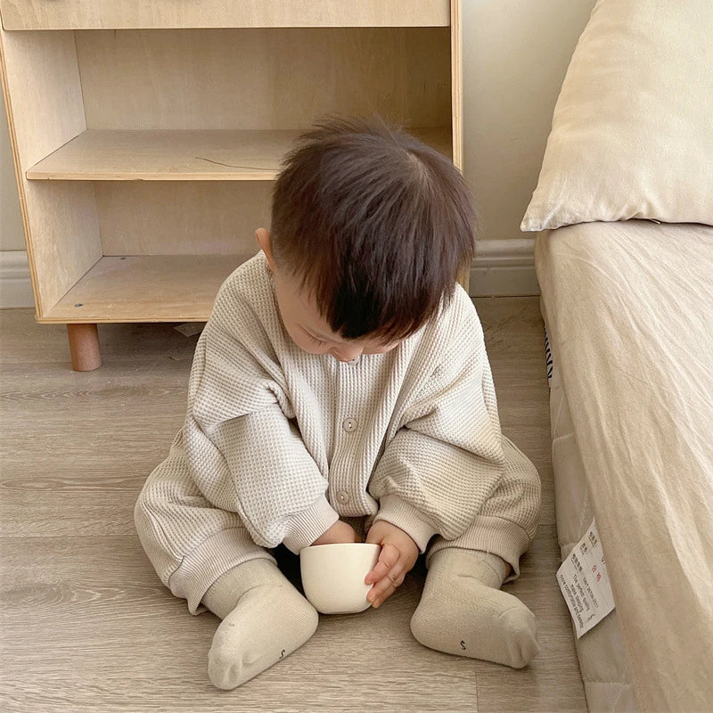 Harry Baby Waffle Jumpsuit Cotton Casual Clothes Boys