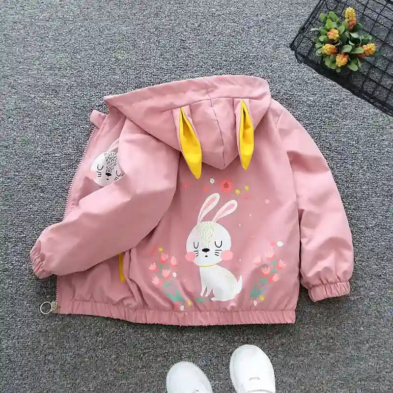 Eliza Cartoon Girls Jackets for Toddlers - Cute Fox Design