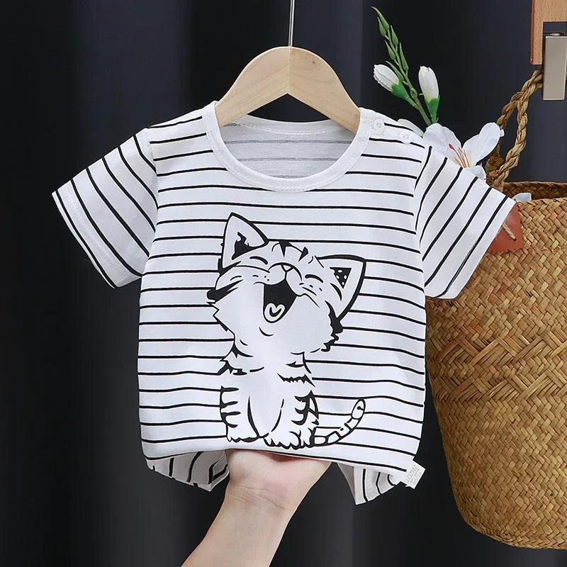 Max Animal For Babies Striped Tees