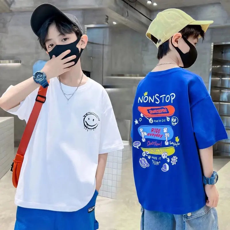 Ronald Boys Cartoon Short-sleeved T-shirt