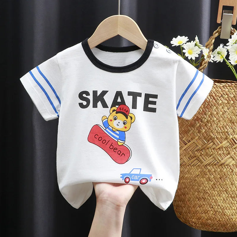 Saul Dinosaur Cat Boys T Shirt Girls Tops