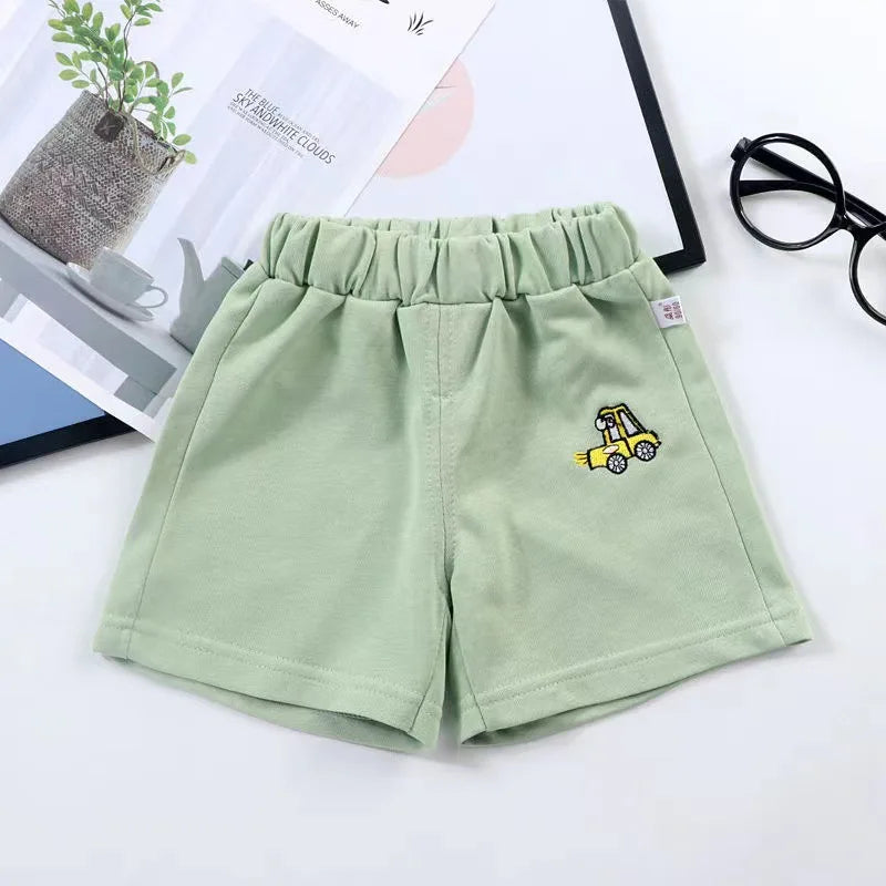 Noriel Shorts Summer Sports waist elastic print cars