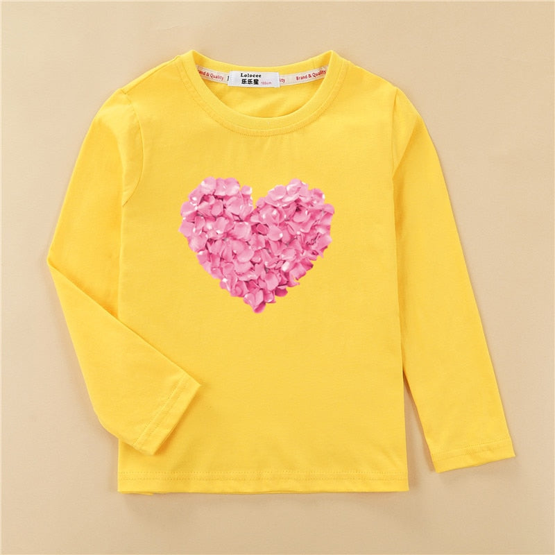 Argelia girls Long Sleeve Tops Heart Shaped Party