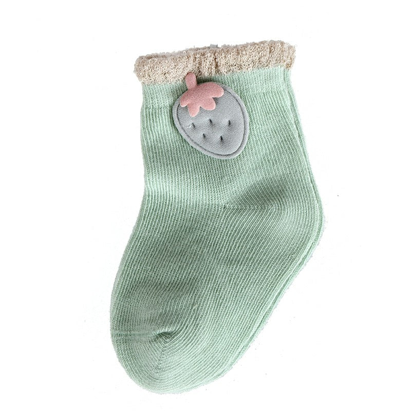 Cartoon socks for newborns in cotton and for children