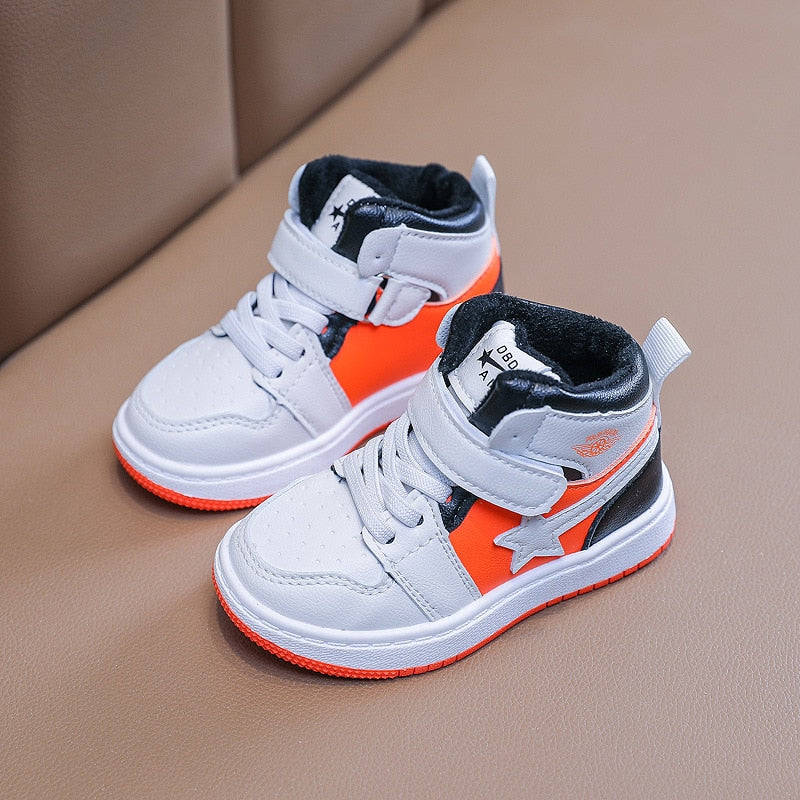 Winter New Boys Girls Cotton Warm Sneakers Sports Shoes for Kids
