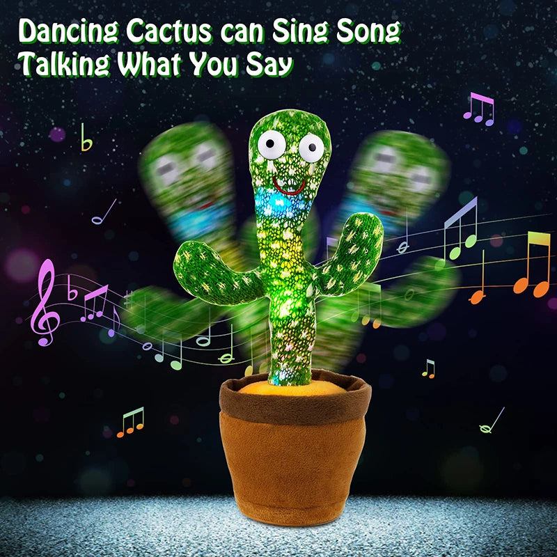 Dancing Cactus Toy for Kids - Musical Plush Speaker