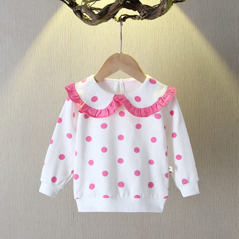 Norah Baby Girl Polka Dot Long Sleeve Sweater