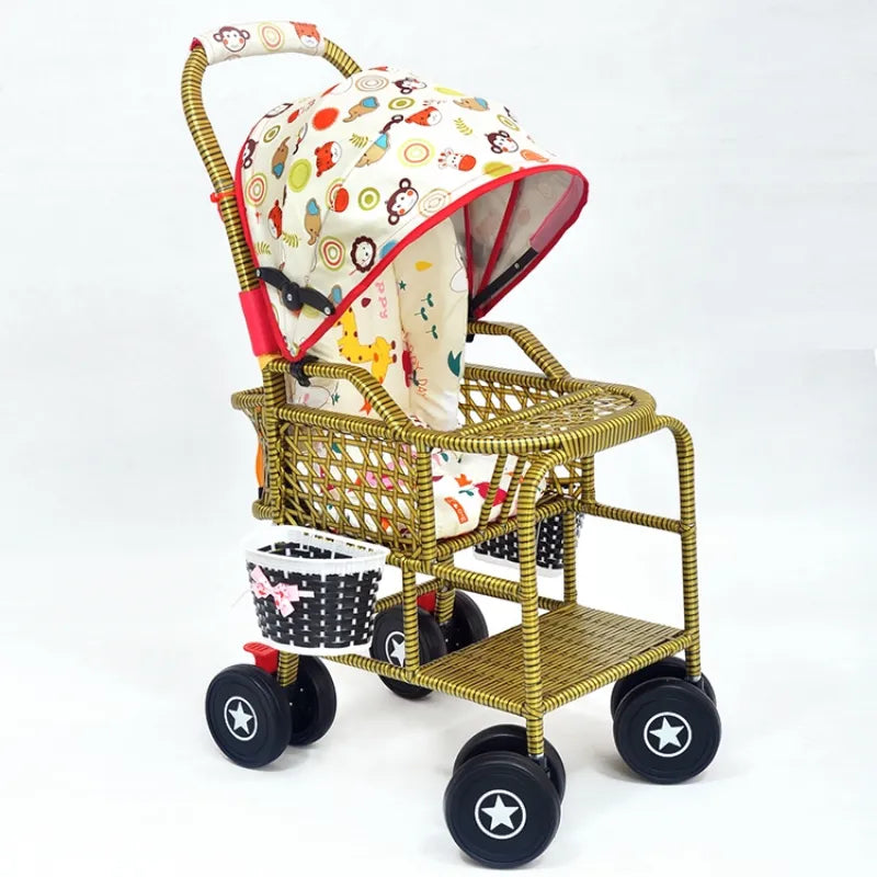 Baby Stroller Can Sit and Lie Lightweight Folding Summer