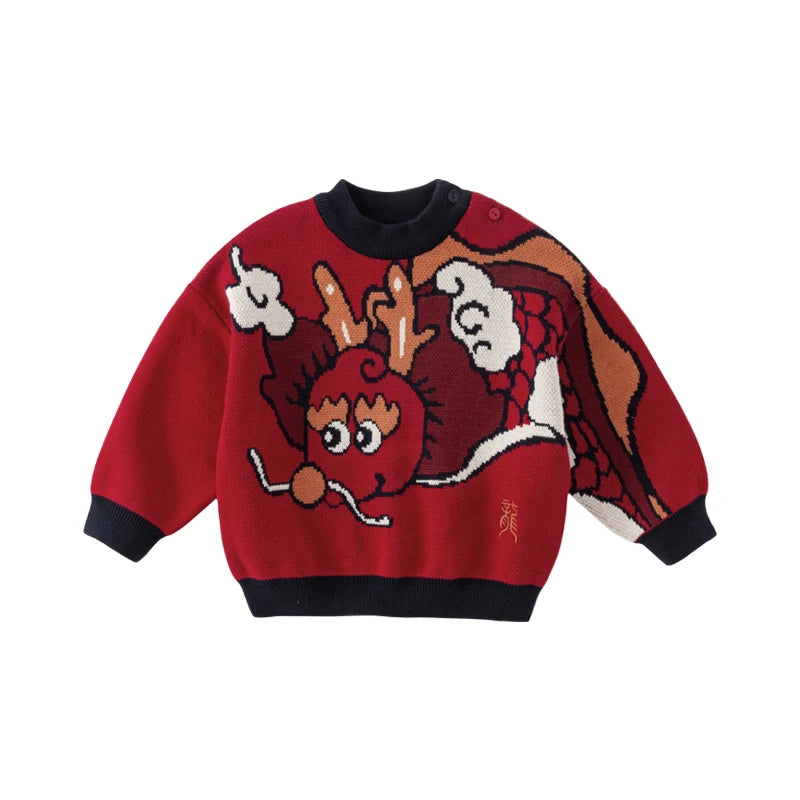 Henrry Cotton Kids Turtleneck Pullover Sweater