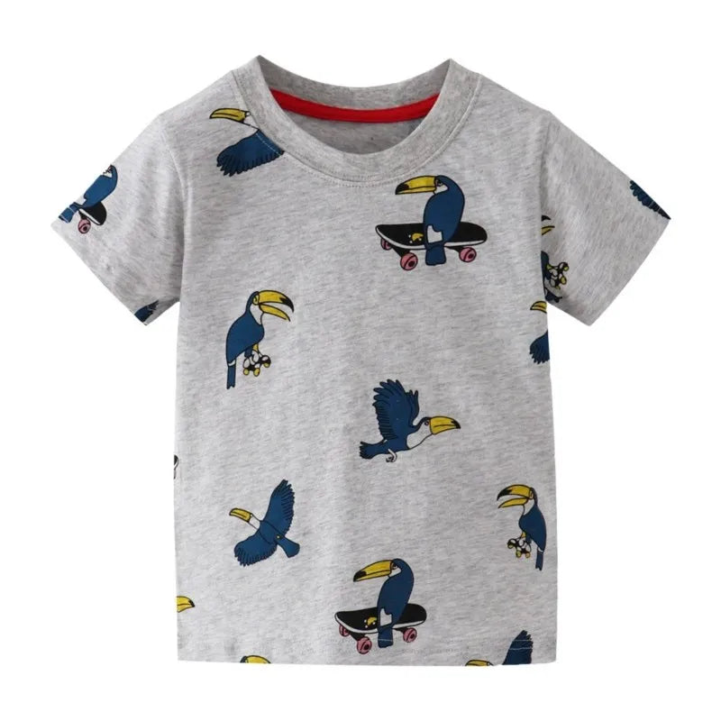 Richard Cartoon Printed Short Sleeve Tees