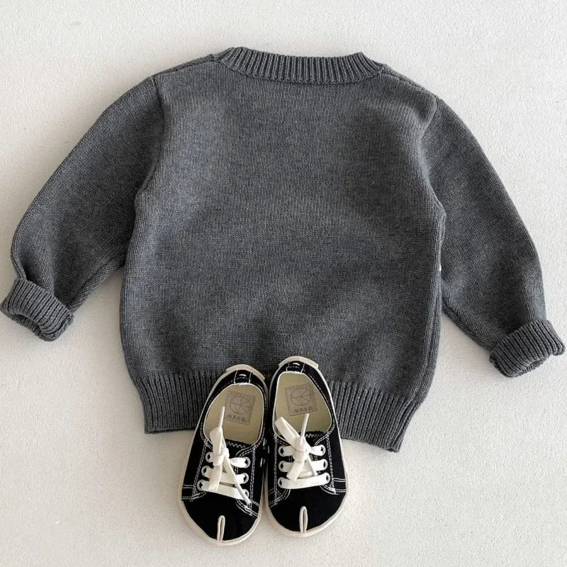 Liam Baby Boy Jacquard Retro Sweater