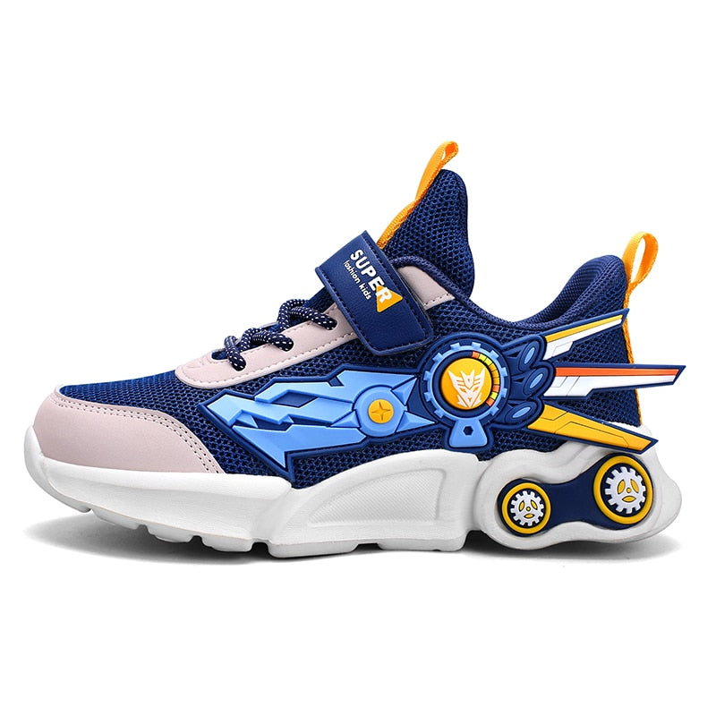 Autumn Mesh Mecha Sneakers Boys Running Sneakers Shoes - GuGuTon