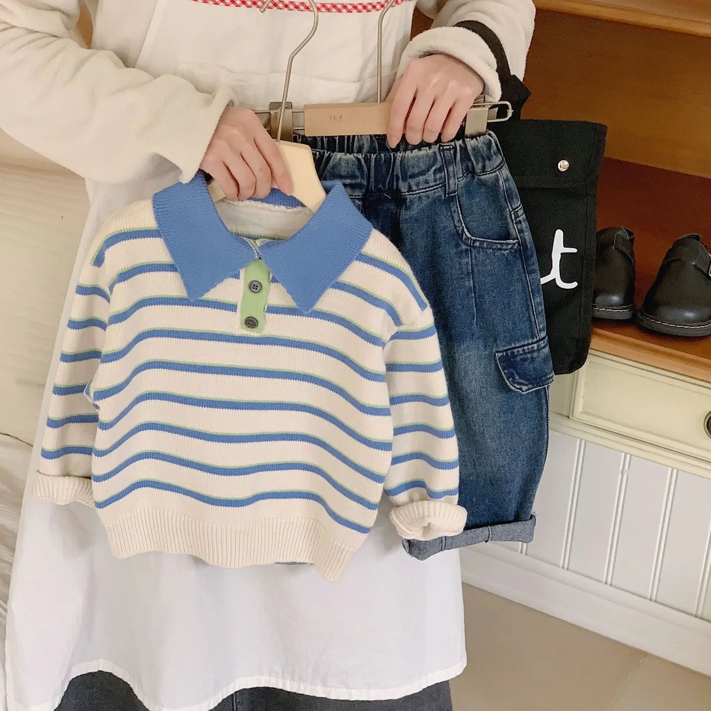 Camilo Boys' Striped Knitted Sweater