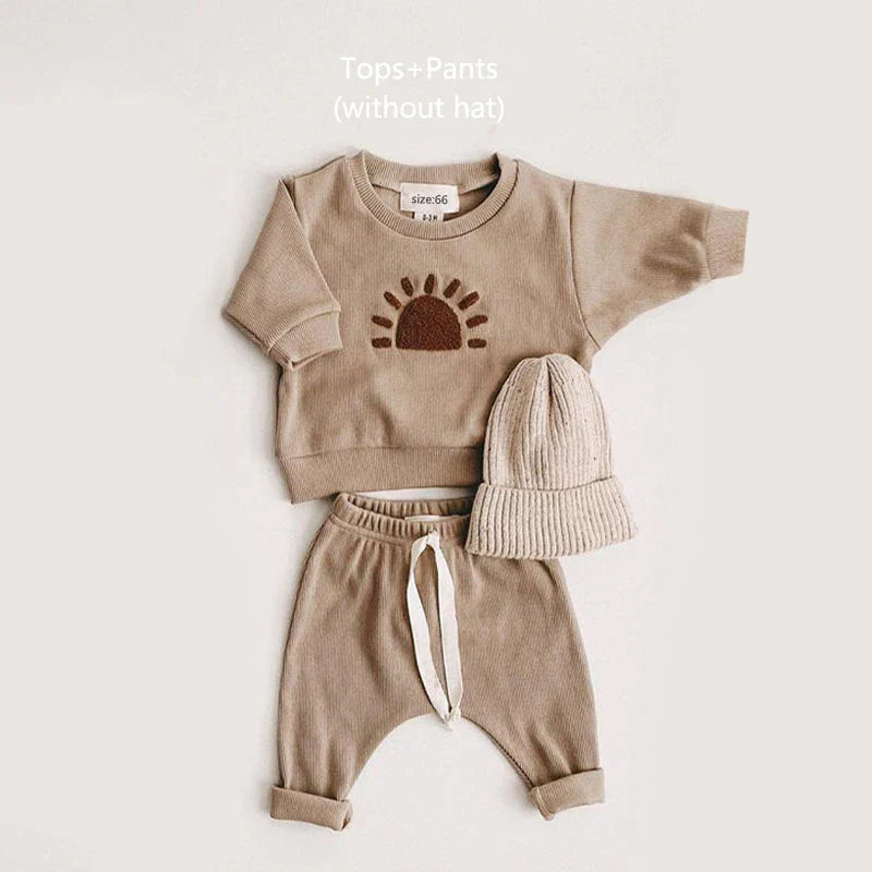 Emmanuel Fuzzy Rainbow Sun Jogger Set
