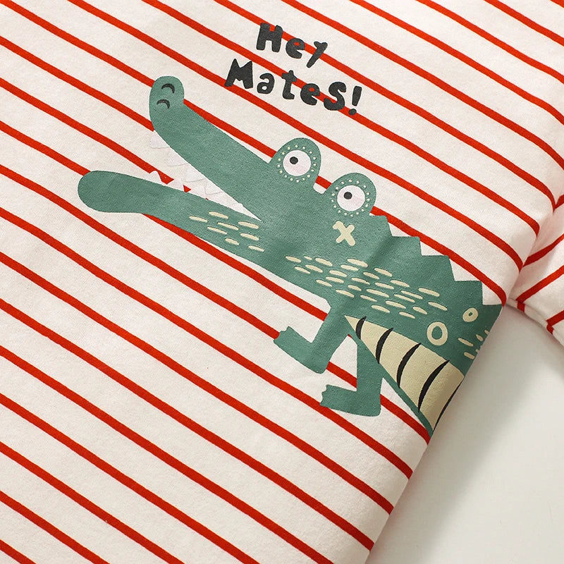 Matias Baby Boys Crocodile Striped T shirts