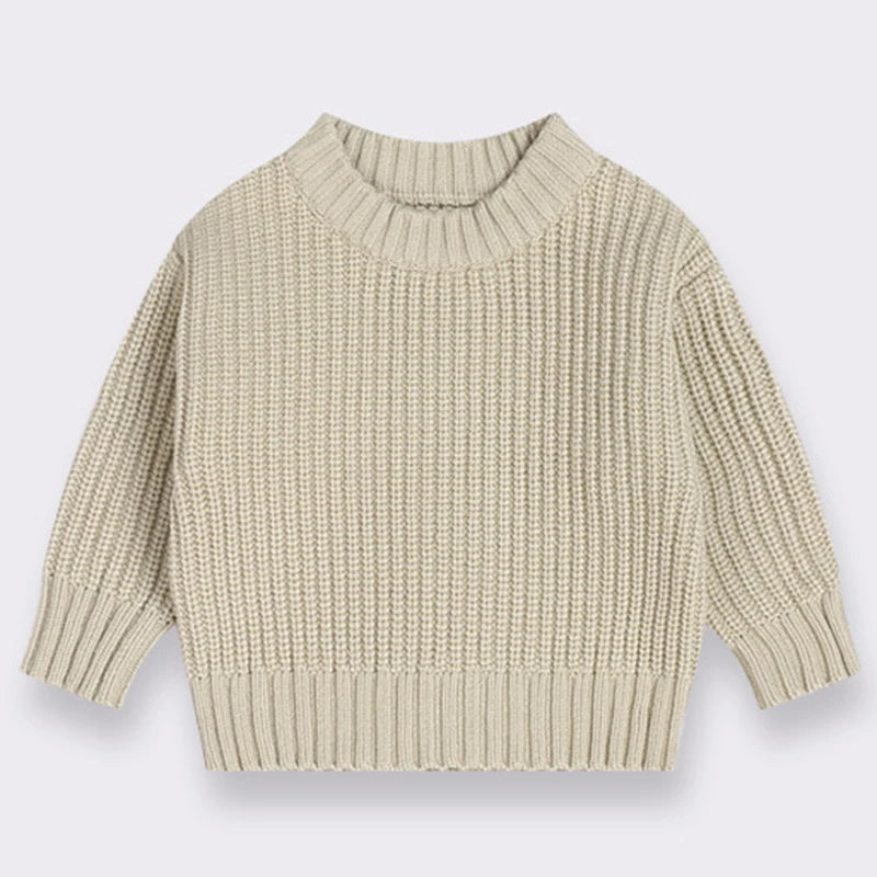 Marcos Long Sleeve Pure Color Knit Sweater