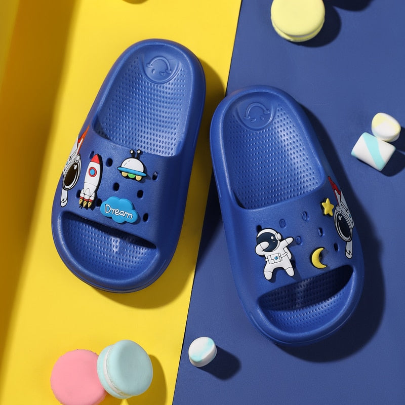 Cartoon Cute Slippers for Boys Kid Beach Shoes Sandals