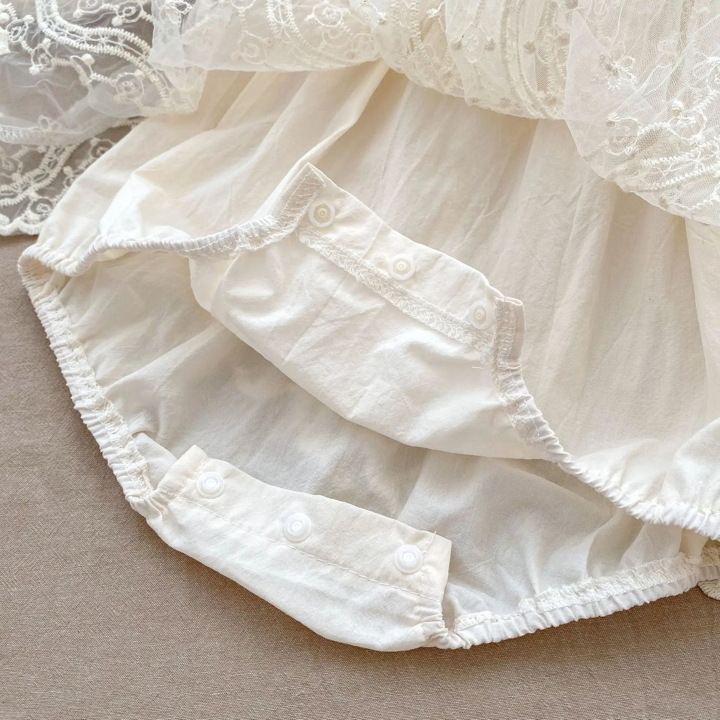 Princess Square Neck Lace Romper