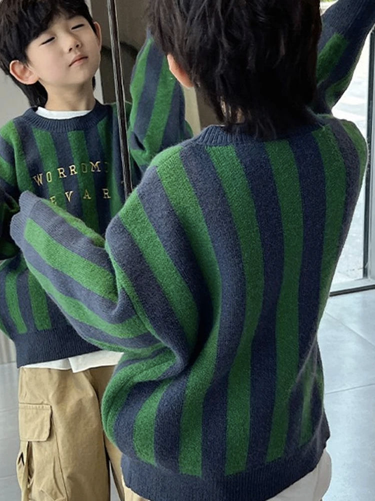Sandro Stripe Fashion Knitted Sweater