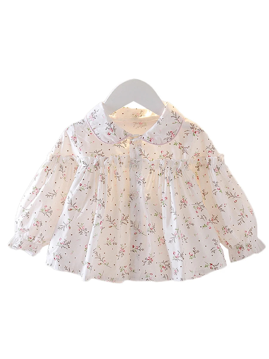 Samara Sweet Baby Girls Floral Shirt Tops
