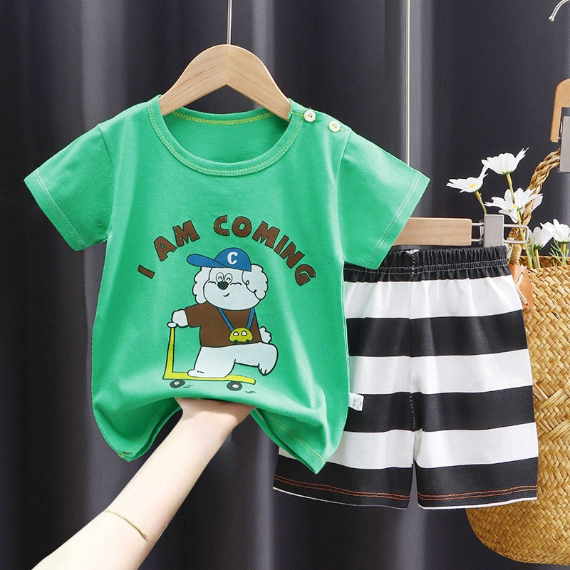 Ezequiel Summer clothing sets T-shirt design Suit - GuGuTon