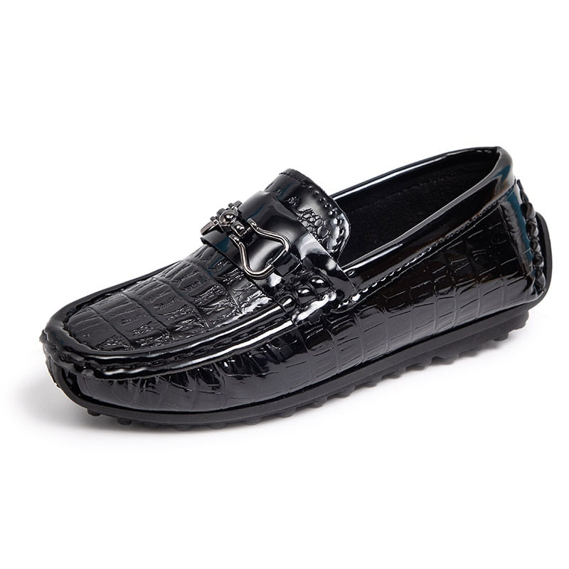 Boys Versatile Wedding Shows Kids Fashion Solid slip Children Moccasin Shoes - GuGuTon