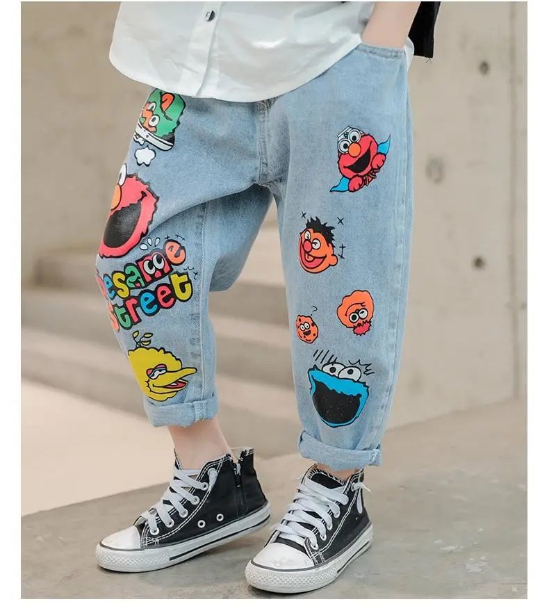 New Funny Head Medium Big Children's Casual Children's Clothing Pants