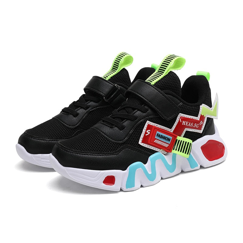 Kids Running Shoes for Boys Summer Fashion Leather Casual - GuGuTon