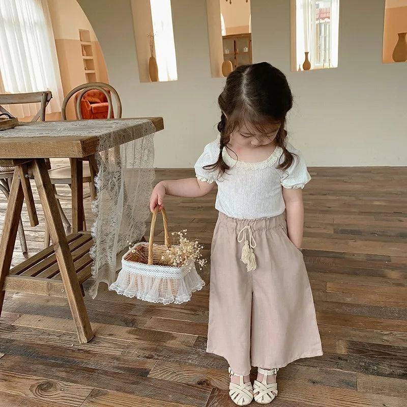 Aitana Clothes Summer Thin Cotton Kids Toddler Mesh Blouse