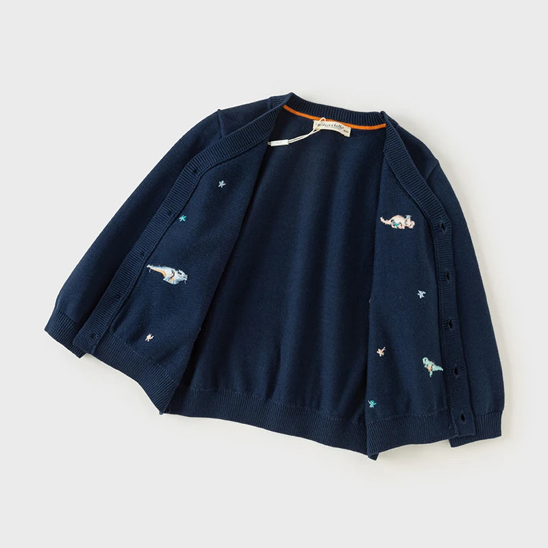 Dariel Navy Blue Outerwear Sweater