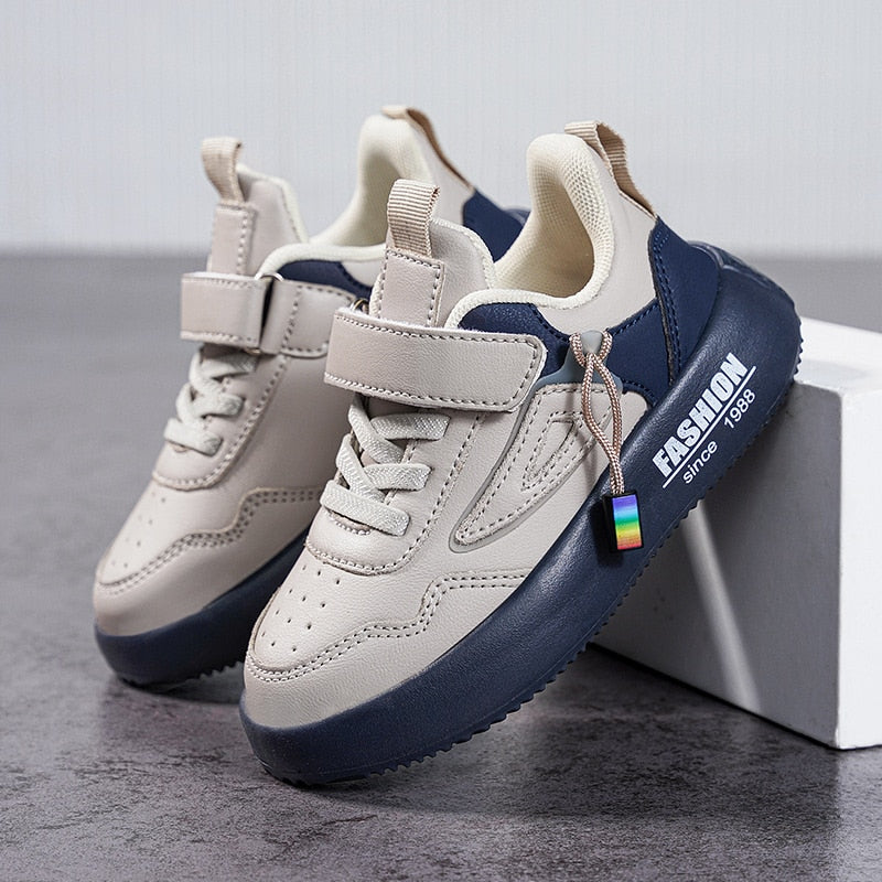 Boys Style Spring Children Shoes PU Leather Waterproof Sports - GuGuTon