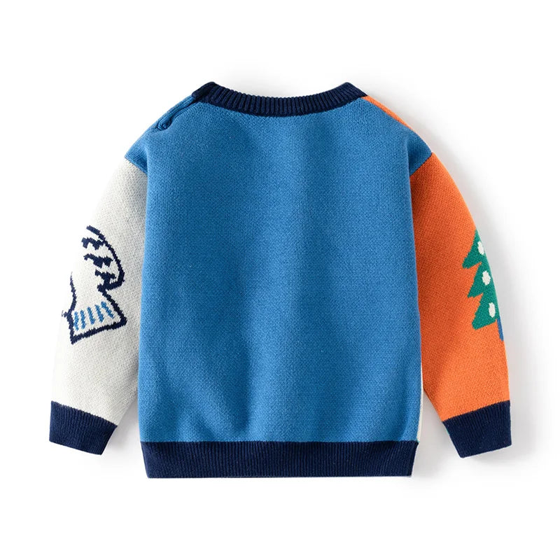 Liam Cute Cartoon Dinosaur Toddler Boys Knitted Sweater