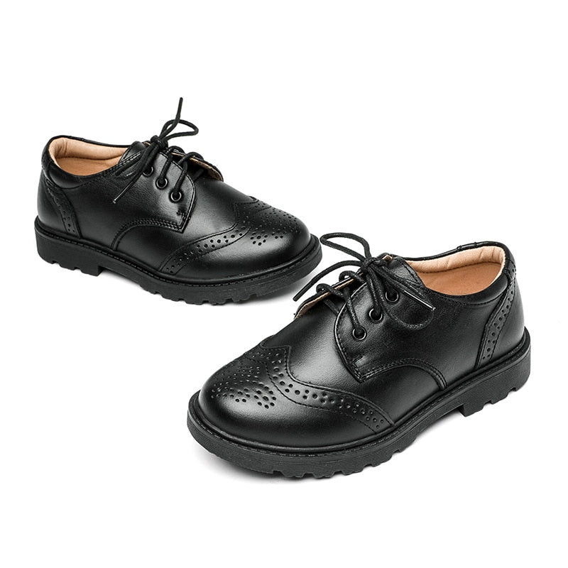 Boys Hollow Out Formal Shoes Leather for Party - GuGuTon