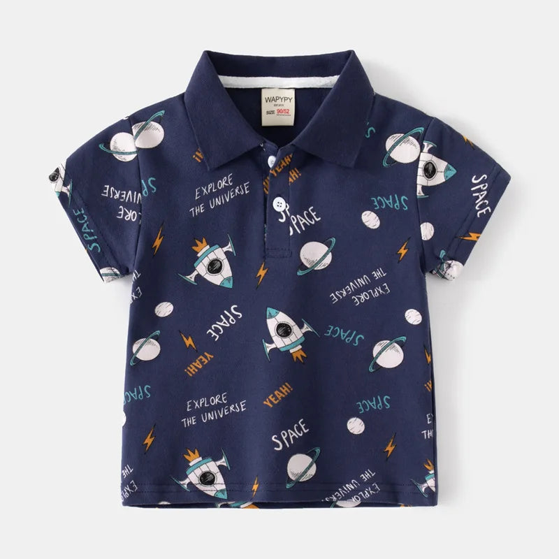 Paolo Turn-down Collar Short Sleeve T-shirt