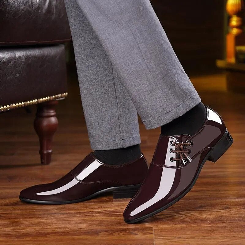 Children Leather Shoes for Boys With Lace Up Fashion Moccasins - GuGuTon