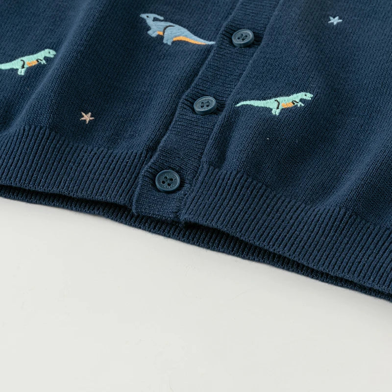 Dariel Navy Blue Outerwear Sweater