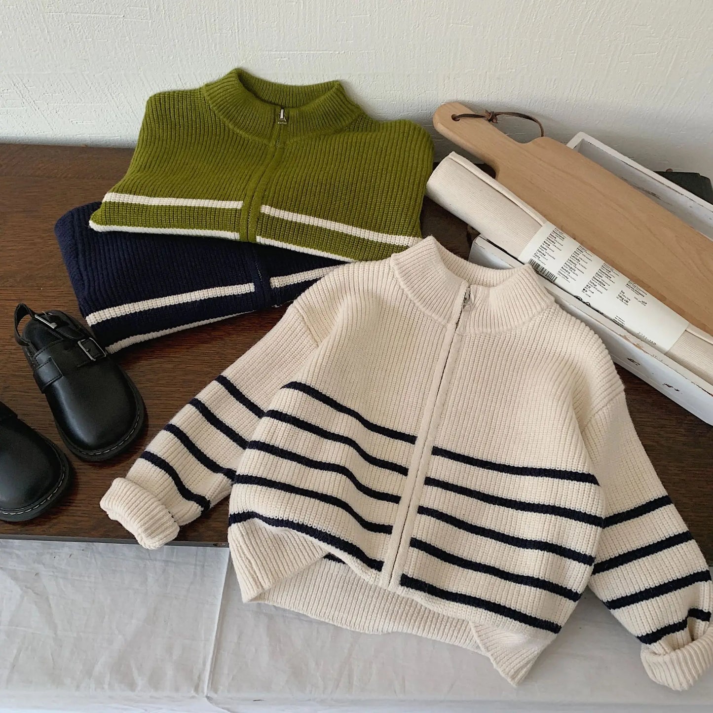 Juan Autumn New Kids Striped Sweater