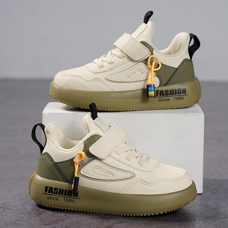 Boys Style Spring Children Shoes PU Leather Waterproof Sports - GuGuTon