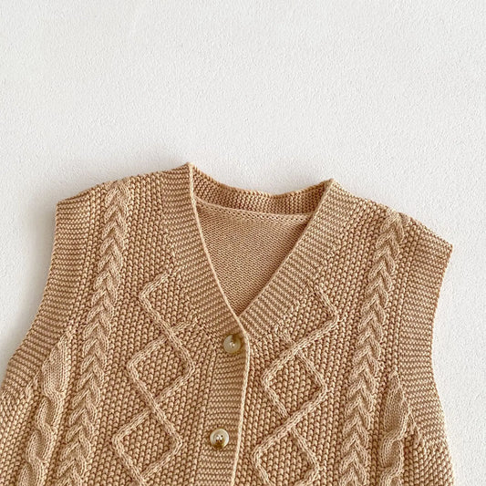 Daniel Knitted Vest Boys Solid Sleeveless Sweater - GuGuTon baby store - Baby Fashion - Toddlers Outfits - Babies Outfits - Toddler Clothes - Kids Clothing - Newborn Clothes - Newborn Wear - Kids Wear - Trending Clothes - Trending Outfits - Fall Fashion - Winter Fashion - Girls Clothes - Boys Clothes - Babies Wear - Kids Accessories - KidsWear - Summer Clothes - Summer Fashion - Summer Trend - Falls Sweaters - Tops - Bottom - Jeans - Blouse - Dresses - Newborn Dresses - Toys