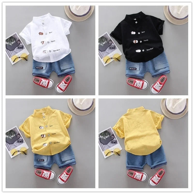 pedro Children Fashion Clothing Baby Cartoon Two Piece Set - GuGuTon baby store - Baby Fashion - Toddlers Outfits - Babies Outfits - Toddler Clothes - Kids Clothing - Newborn Clothes - Newborn Wear - Kids Wear - Trending Clothes - Trending Outfits - Fall Fashion - Winter Fashion - Girls Clothes - Boys Clothes - Babies Wear - Kids Accessories - KidsWear - Summer Clothes - Summer Fashion - Summer Trend - Falls Sweaters - Tops - Bottom - Jeans - Blouse - Dresses - Newborn Dresses - Toys