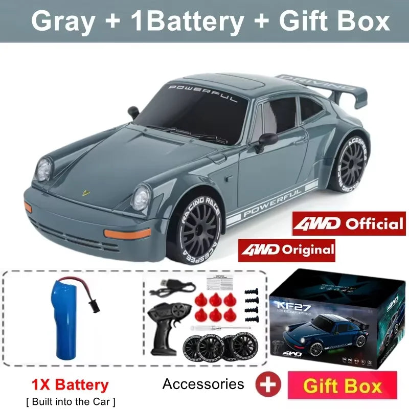 Remote Control RC Drift Car with LED Lights 2.4G Radio 4WD 20KM/H High Speed RTR RC Racing Truck Vehicle Toy Gift for Kid Adult