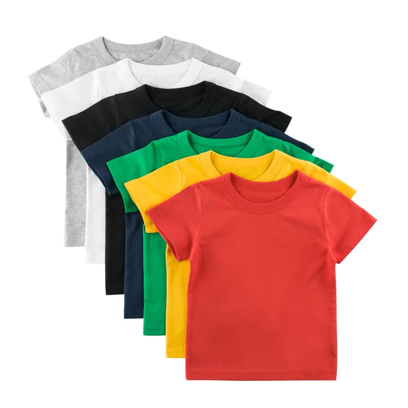 Victoria Cotton Breathable O-neck Tees Children Teenage T-shirt
