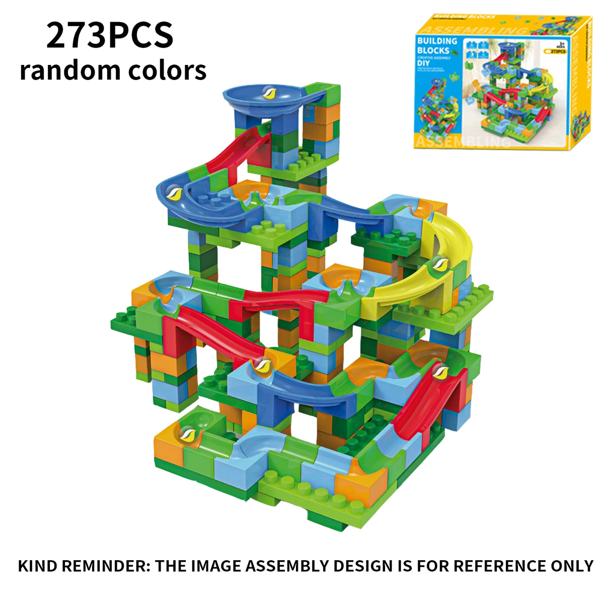 Children'S Building Block Toys Assembled With Ball Bearings, Versatile Slide For Boys