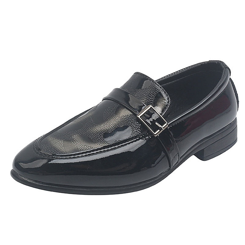 Kids Leather Boys Pointed Toe Student Performance Shoes - GuGuTon
