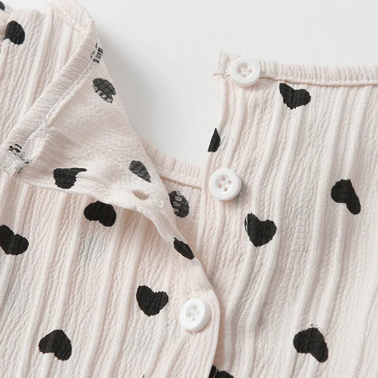 Polka Dot Ruffle Romper Set