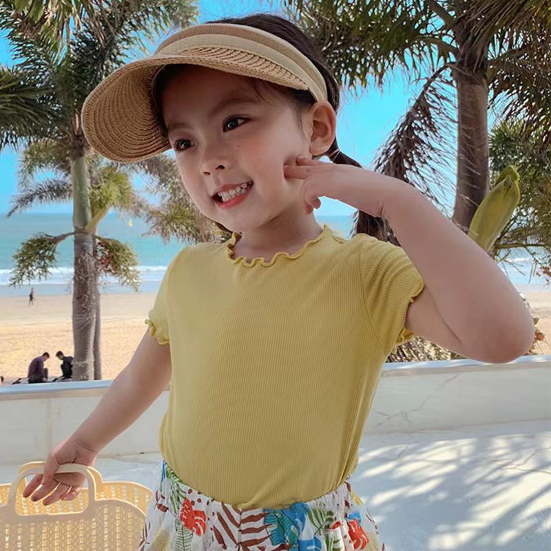Pandora Sleeve Summer Tees silk fabric Baby Solid