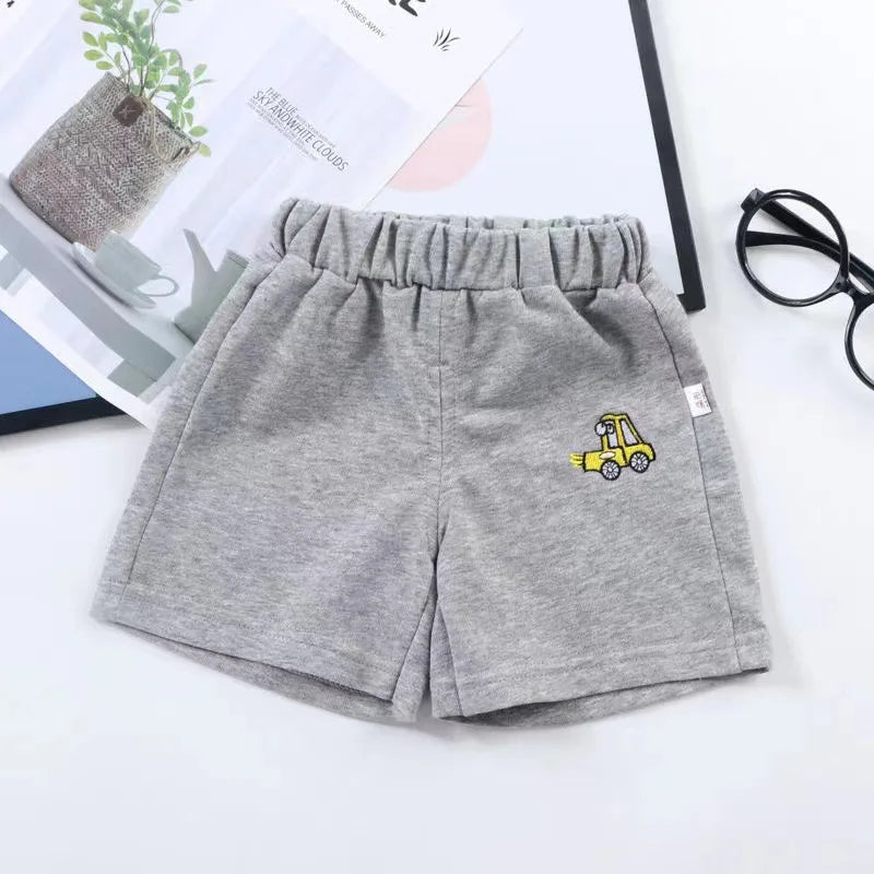 Noriel Shorts Summer Sports waist elastic print cars